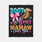 Couverture Polaire Boots Or Bows Mamaw Loves You Gender Reveal Family (Devant)
