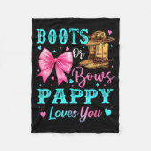 Couverture Polaire Boots Or Bows Pappy Loves You Gender Reveal Family (Devant)