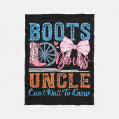 Couverture Polaire Boots Or Bows Uncle Loves You Gender Reveal Family (Devant)