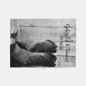 Couverture Polaire Boots rustiques Cowboy Pays Mariage occidental (Devant (Horizontal))