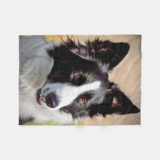 Couverture Polaire Border collie (Devant (Horizontal))