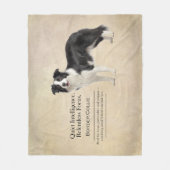 Couverture Polaire Border Collie à l'intelligence tranquille (Devant)