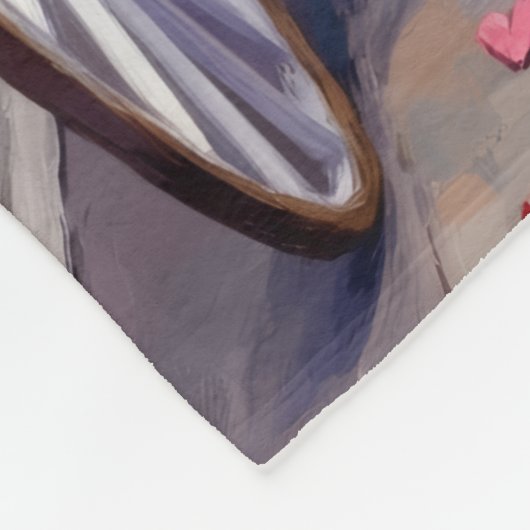 Couverture Polaire Border Collie Dog Valentine's Day (Coin)