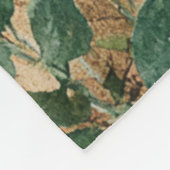 Couverture Polaire Bordure beige Boho Russe Fleur sauvage Aquarelle (Coin)