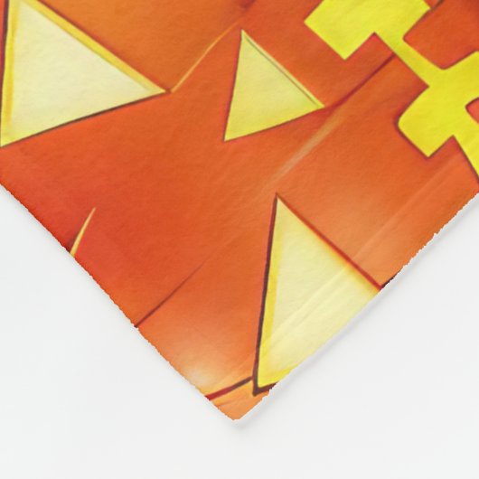 Couverture Polaire Bordure Collie Halloween Éffrayant (Coin)