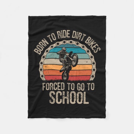 Couverture Polaire Born Ride Dirt Vélos Forced School Funny Motocross (Devant)