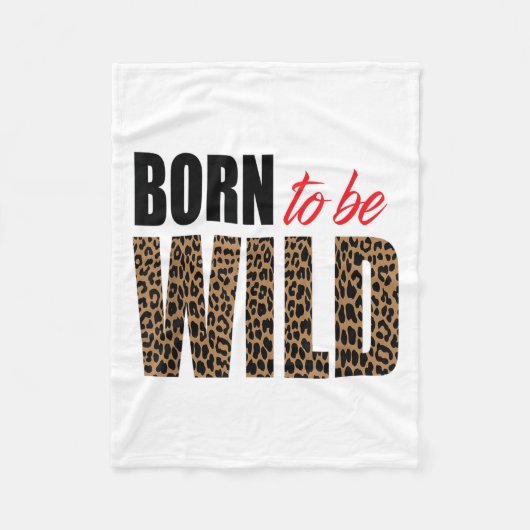 Couverture Polaire Born To Be Wild Tiger Animal Lover Motivation  (Devant)