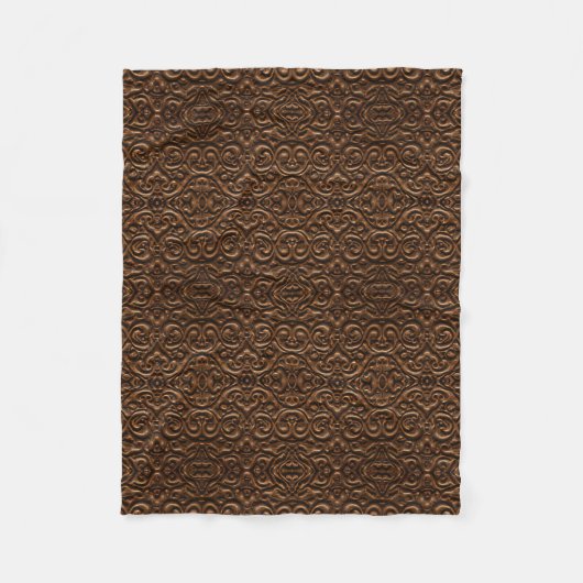 Couverture Polaire Borre Viking Style Faux Motif en cuir (Devant)