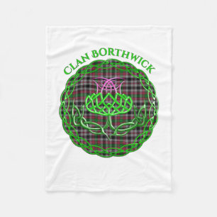 Couverture Polaire Borthwick Scottish Tartan Celtic Thistle