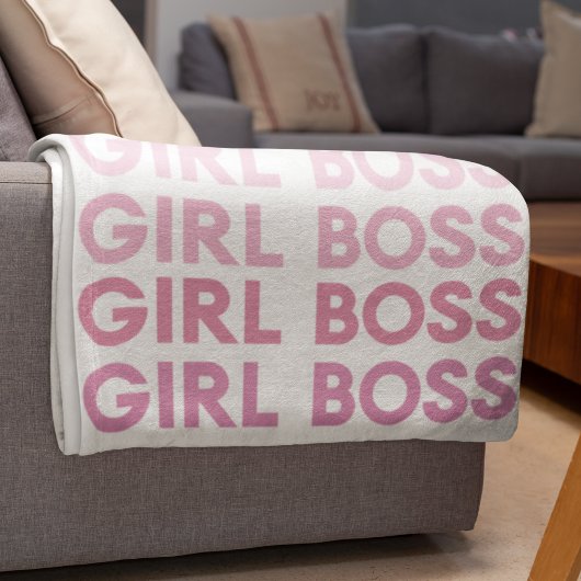 Couverture Polaire Boss de fille rose moderne Meilleur cadeau de fill