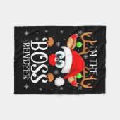 Couverture Polaire Boss Reindeer Christmas Family Matching Group Funn (Devant (Horizontal))