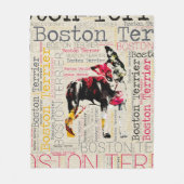 Couverture Polaire Boston adorable Terrier (Devant)