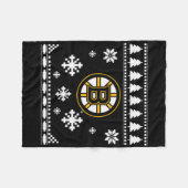 Couverture Polaire Boston Bruins Vacances de Noël moche (Devant (Horizontal))