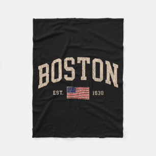Couverture Polaire Boston Massachusetts 4 juillet Drapeau américain R