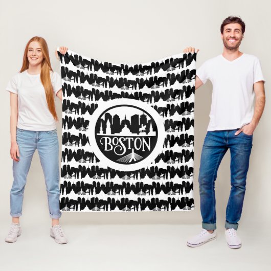 Couverture Polaire Boston Skyline (En situation)