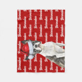 Couverture Polaire Boston Terrier Chien Nom Noël (Devant)