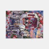 Couverture Polaire Boston Terrier Chien Saint-Valentin (Devant (Horizontal))