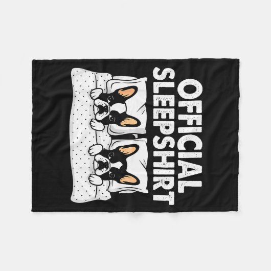 Couverture Polaire Boston Terrier Dog Sleep Pajamas Nightgown (Devant (Horizontal))