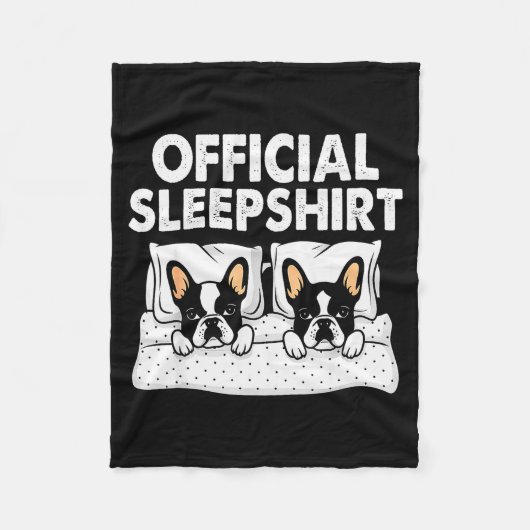 Couverture Polaire Boston Terrier Dog Sleep Pajamas Nightgown (Devant)