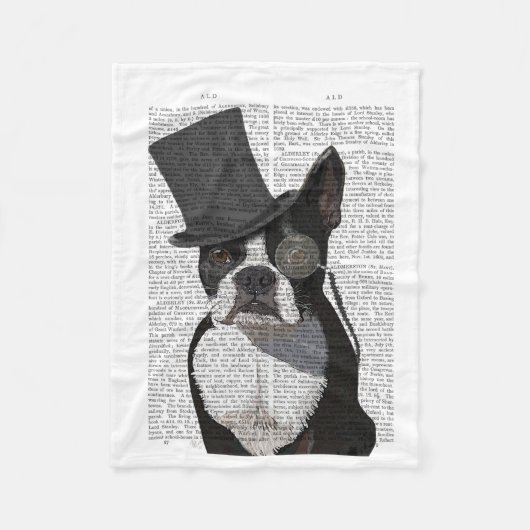 Couverture Polaire Boston Terrier, Formal Hound et Casquette (Devant)