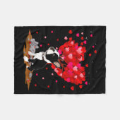 Couverture Polaire Boston Terrier Lover Heart Shape Boston Terrier Va (Devant (Horizontal))