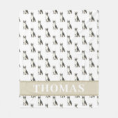 Couverture Polaire Boston Terrier personnalisé (Devant)