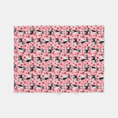Couverture Polaire Boston Terrier Valentines Love Fabric (Devant (Horizontal))