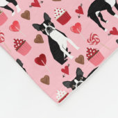 Couverture Polaire Boston Terrier Valentines Love Fabric (Coin)