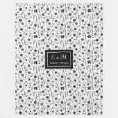 Couverture Polaire Botanical Blanket Personalized Monochrome Minimal (Devant)