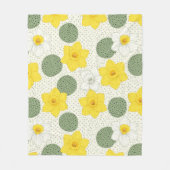 Couverture Polaire Botanical Daffodil Floral Geometric Pattern (1) (Devant)