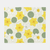 Couverture Polaire Botanical Daffodil Floral Geometric Pattern (1) (Devant (Horizontal))