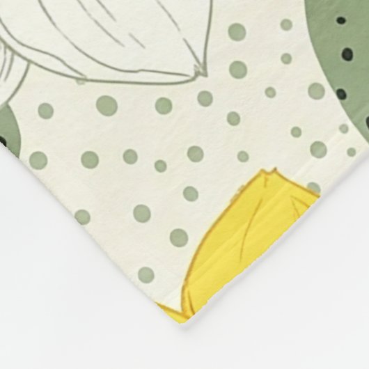 Couverture Polaire Botanical Daffodil Floral Geometric Pattern (1) (Coin)