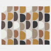 Couverture Polaire Botanique Abstraite de terre cuite du milieu du si (Devant (Horizontal))