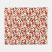 Couverture Polaire Botanique Boho Automne Fleur sauvage Meadow Motif (Devant (Horizontal))