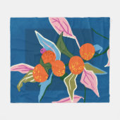 Couverture Polaire Botanique Orange luxuriant (Devant (Horizontal))