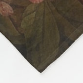 Couverture Polaire Botanique : trois paons dans le jardin anglais (Coin)