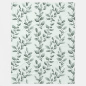 Couverture Polaire Botanique verte feuille Motif confortable (Devant)