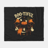 Couverture Polaire Botiful Funny Halloween Coquette Bow Citrouille (Devant (Horizontal))