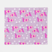 Couverture Polaire Botte rose moderne Stars Lilac (Devant (Horizontal))