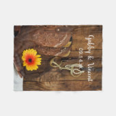 Couverture Polaire Bottes de cowboy, Mariage campagnard de la marmite (Devant (Horizontal))