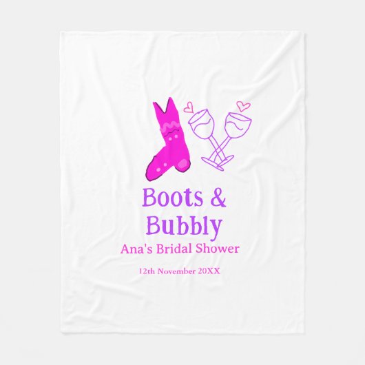 Couverture Polaire Bottes et bouteille de champagne pétillant enterre (Devant)