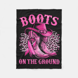 Couverture Polaire Bottes Sur Le Terrain Cowgirl Western Breast Cance