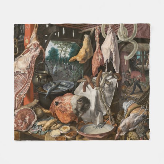 Couverture Polaire Boucher's Stall (par Pieter Aertsen) (Devant (Horizontal))