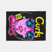 Couverture Polaire Boucles Drôle Pour Les Filles Gym Poids Bodybuildi (Devant (Horizontal))