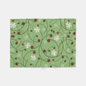 Couverture Polaire Boucles et fleurs abstraites. (Devant (Horizontal))