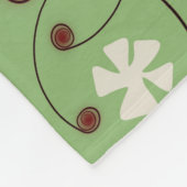 Couverture Polaire Boucles et fleurs abstraites. (Coin)