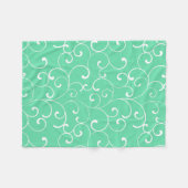 Couverture Polaire Boucles Whimsical Modernes Aqua (Devant (Horizontal))
