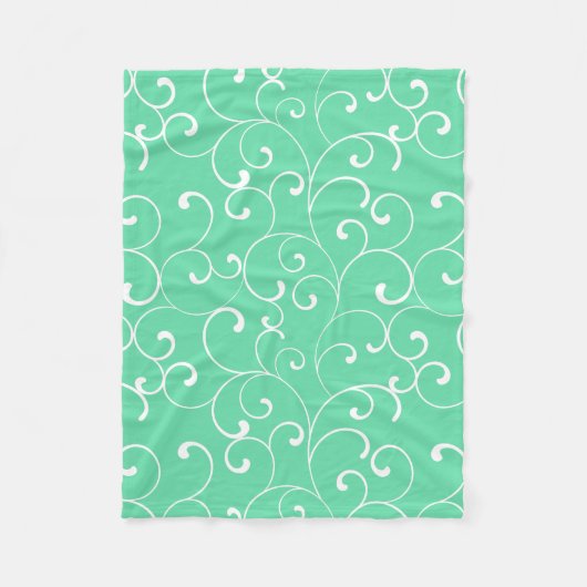 Couverture Polaire Boucles Whimsical Modernes Aqua (Devant)