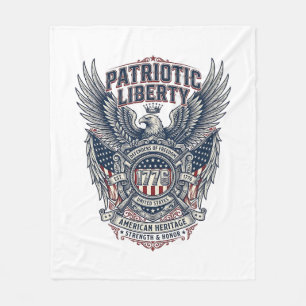 Couverture Polaire Bouclier de bataille patriotique Symbole inspiré d