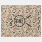 Couverture Polaire Bouclier Maccabee du désert et oreilles (Devant (Horizontal))